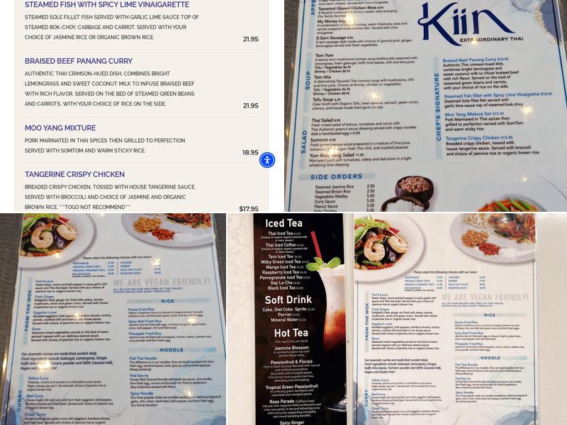 KIIN EXTRAORDINARY THAI Menu