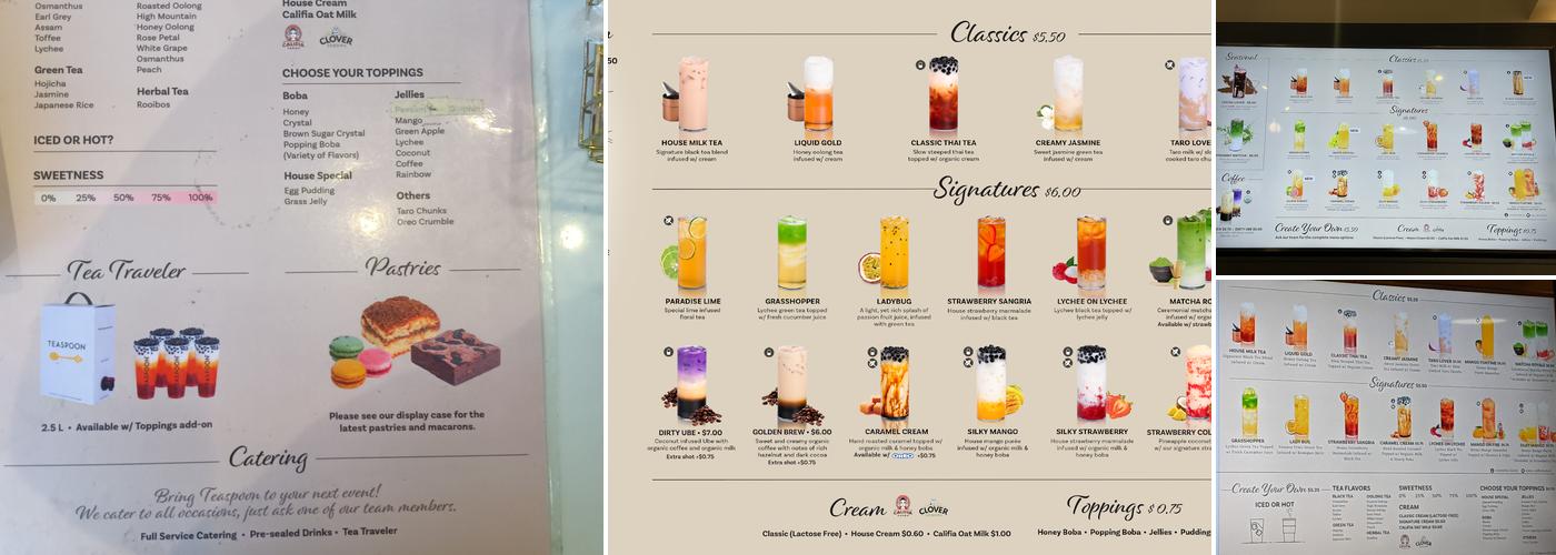 Teaspoon Sawtelle Menu