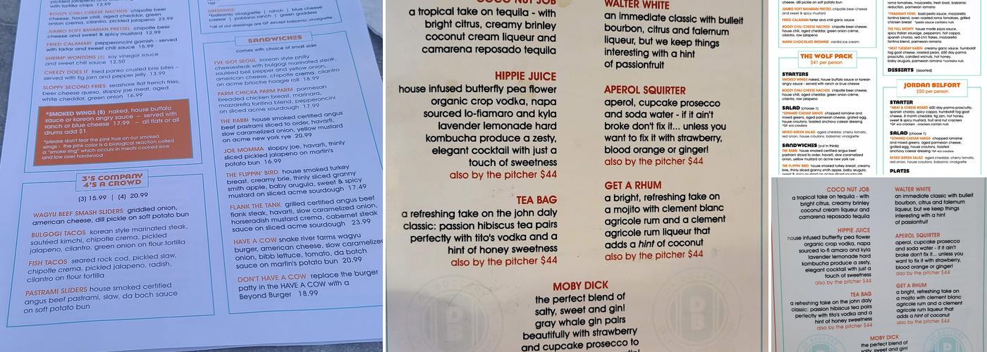 Da Boccery Menu