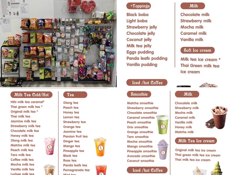 HiHi Tea House Menu