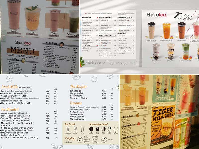Sharetea Menu
