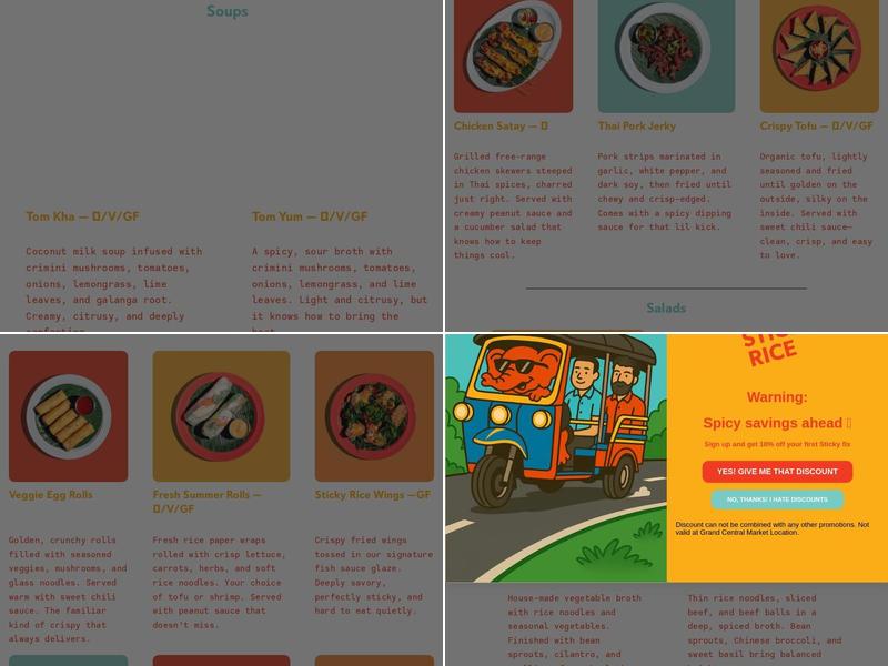 Sticky Rice, Highland Park Menu