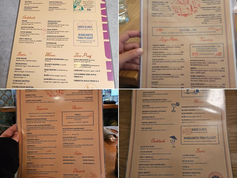 Lady Nomada - Mexican Kitchen Menu