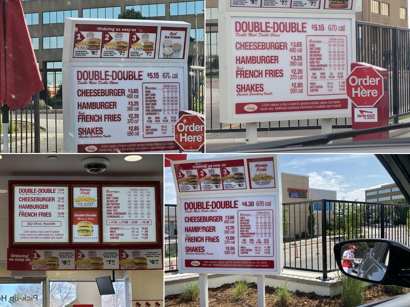 In-N-Out Burger Menu