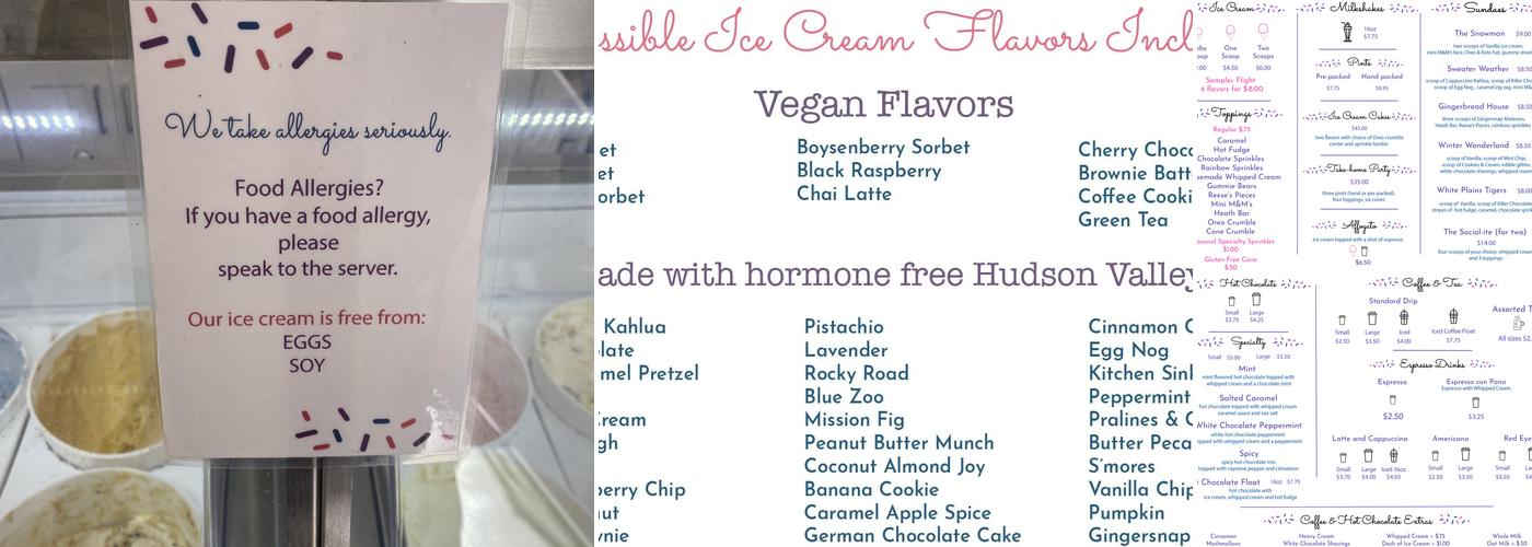 Ice Cream Social Menu