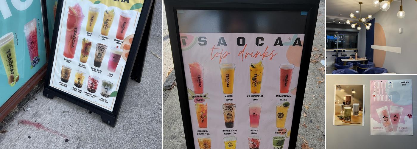 Tsaocaa Bubble tea Menu
