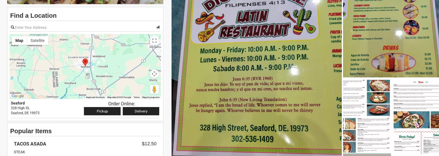 Dios Provee Antojitos mexicanos Menu