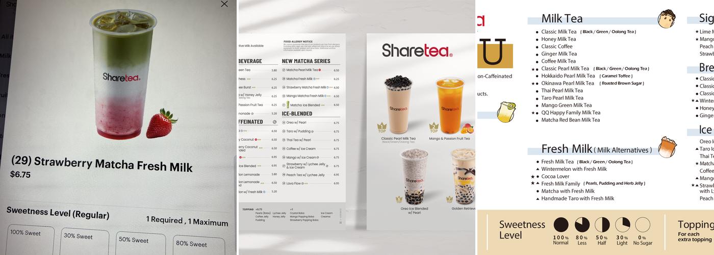 Sharetea St. Charles Menu