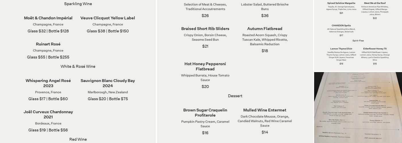 Château Carbide Menu