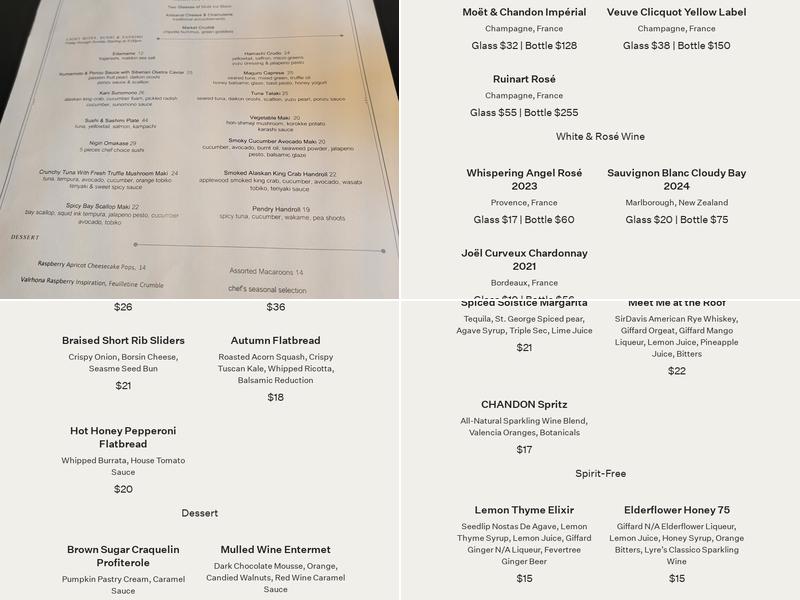 Château Carbide Menu