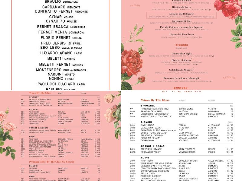 Osteria Stella Menu