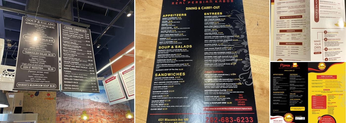 Maman Joon Kitchen Menu