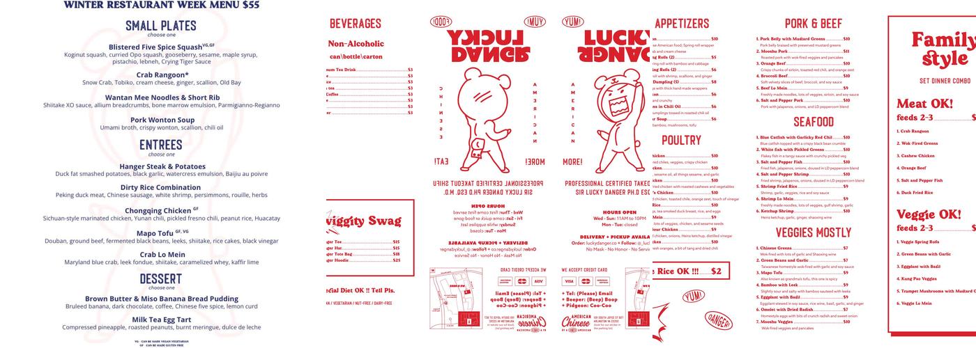 Lucky Danger Menu