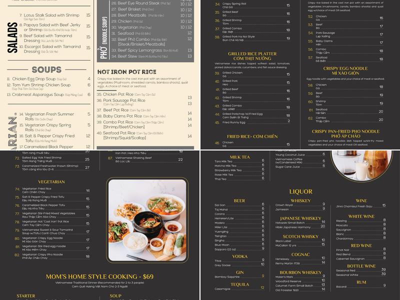 Viet Fire Kitchen Menu