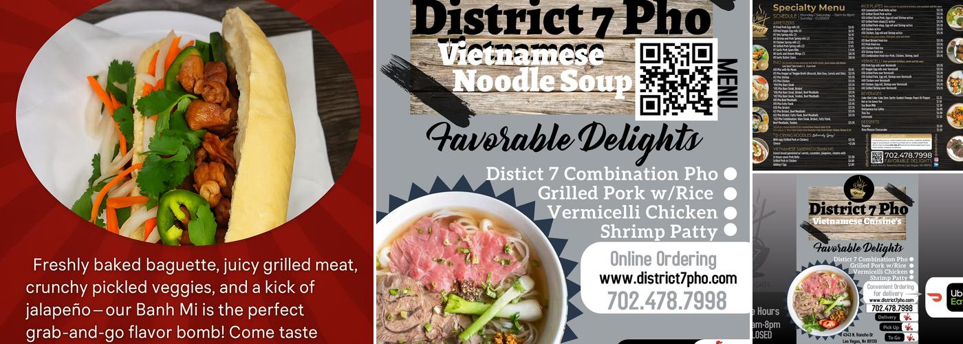 District 7 Pho Menu