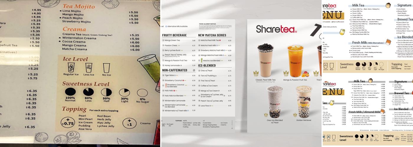 Sharetea Menu