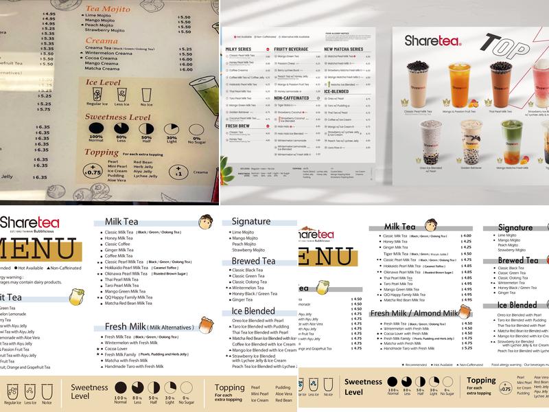 Sharetea Menu