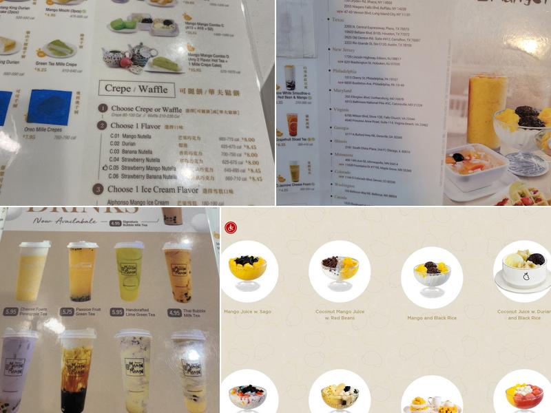Mango Mango Desserts LIC Menu