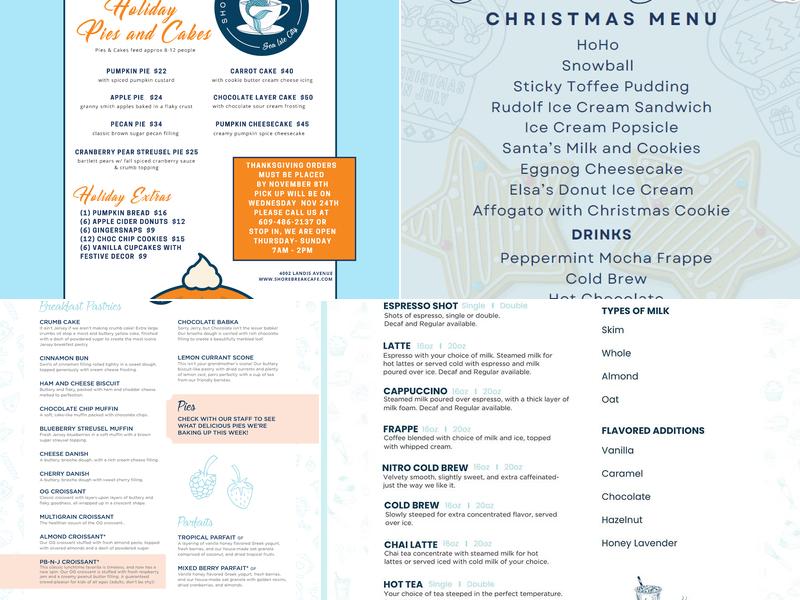 Shorebreak Cafe Menu