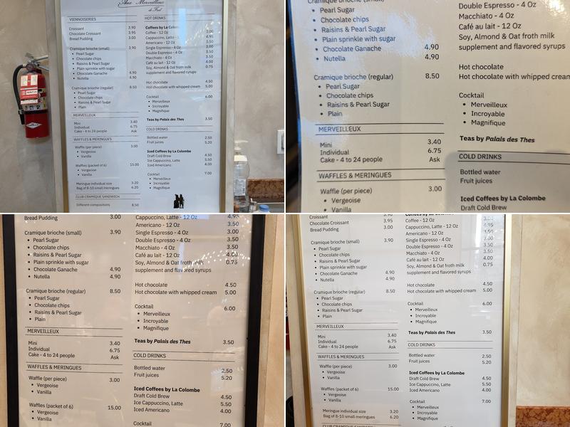 Aux Merveilleux de Fred Menu