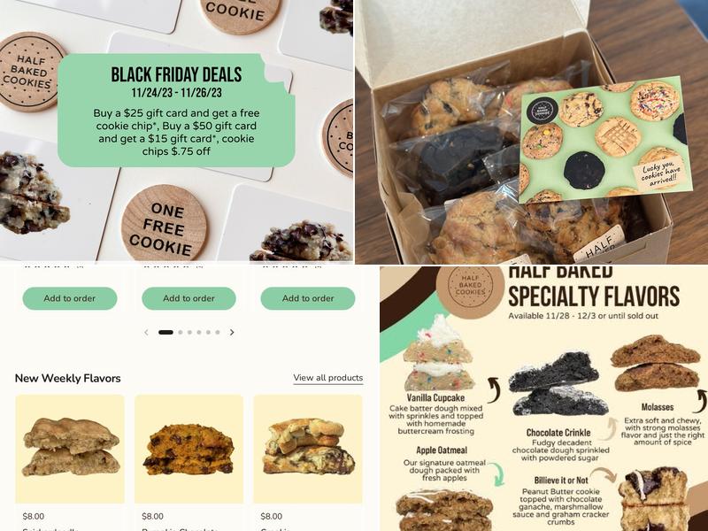 Half Baked Cafe Menu