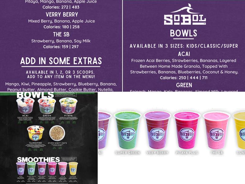 SoBol Bell Boulevard Menu