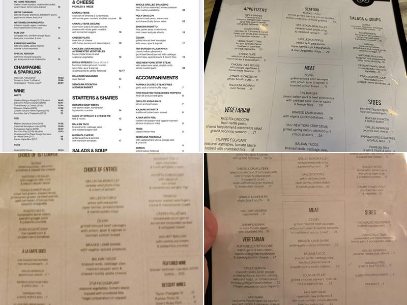 Terasa North Ninth Menu