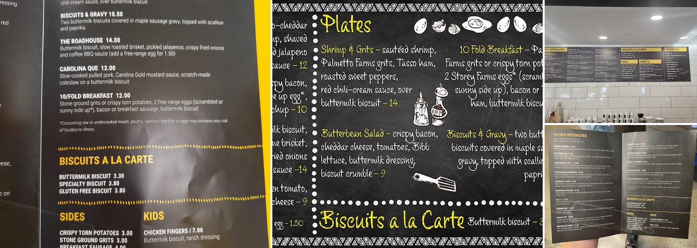 10/Fold Biscuits Menu