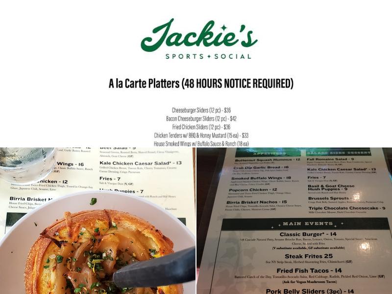 Jackie's Menu