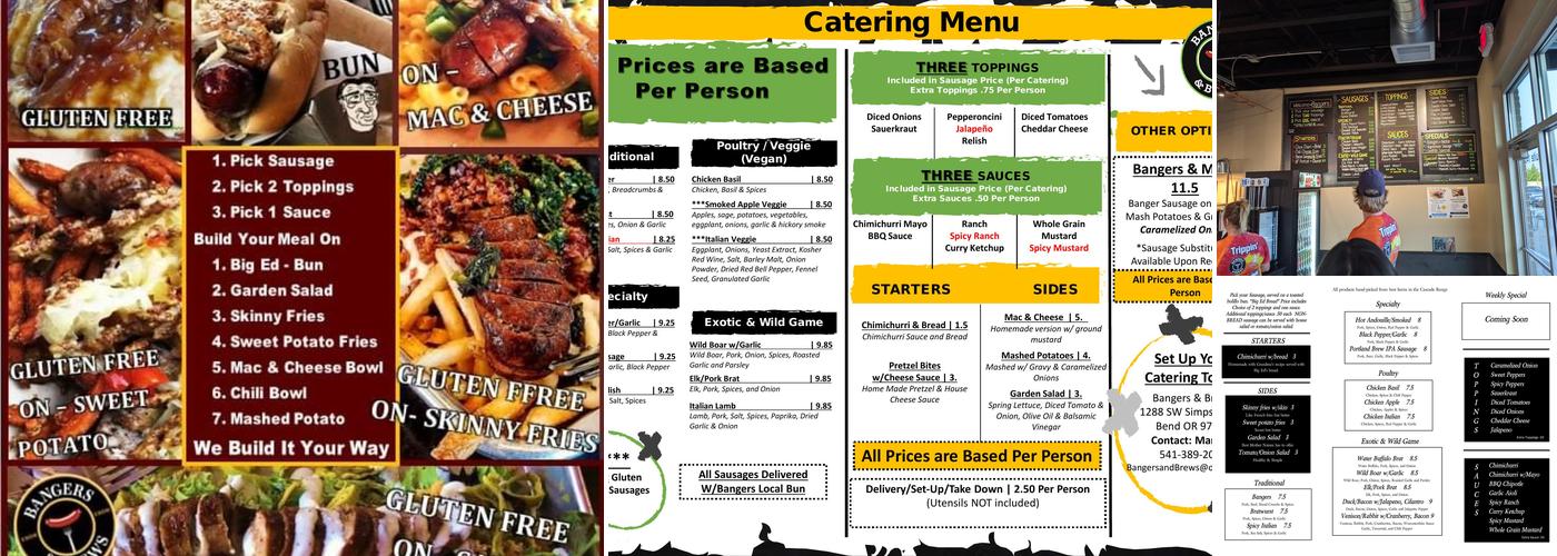 Bangers & Brews - Eastside Menu