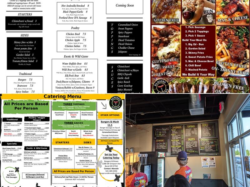 Bangers & Brews - Eastside Menu