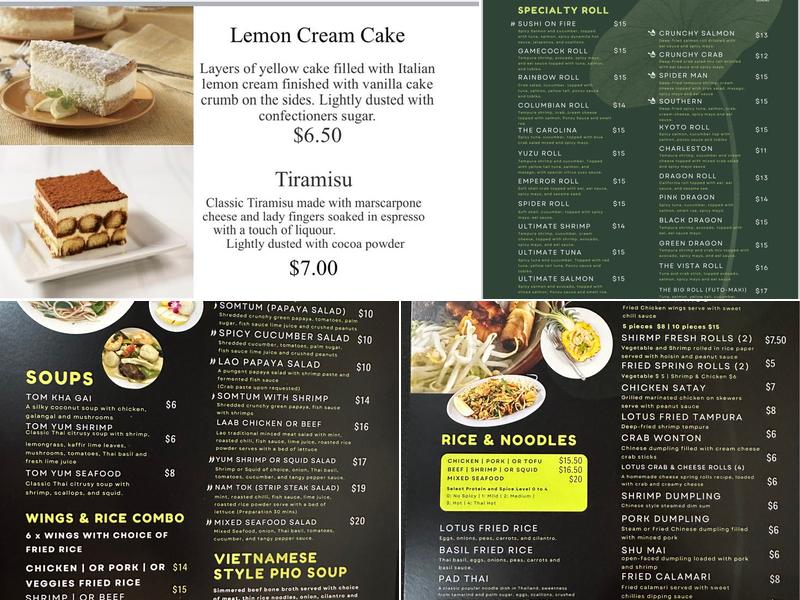 Lotus Thai Dining Menu