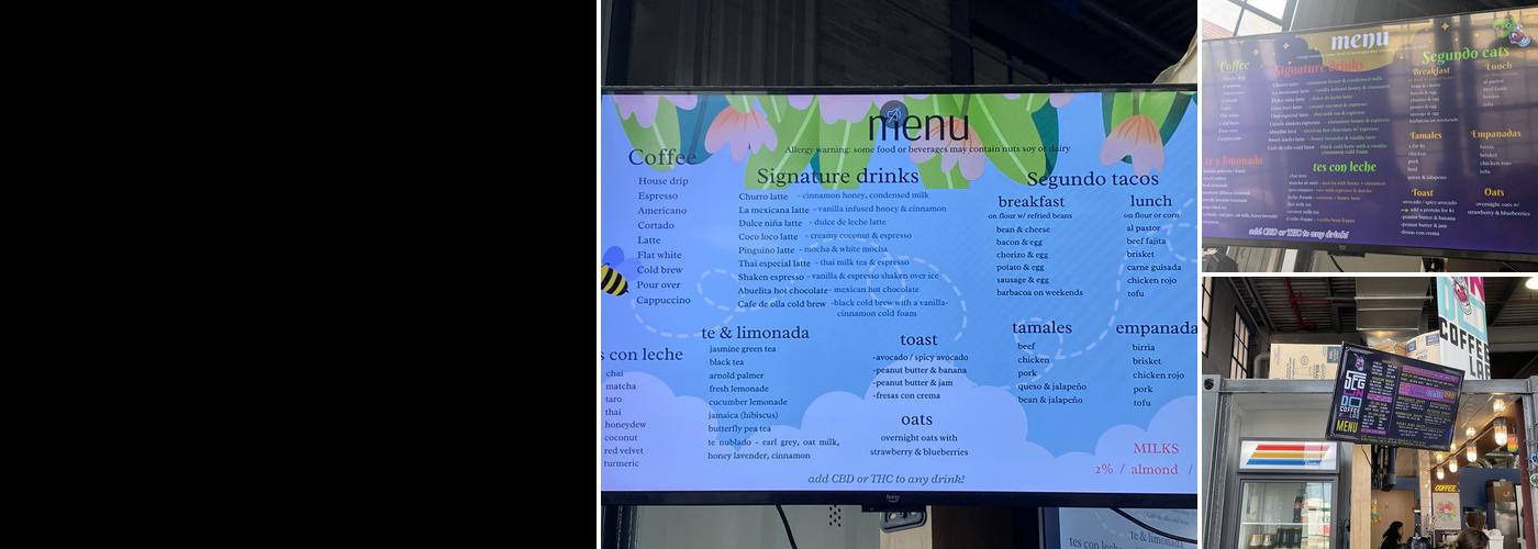 Segundo Coffee Lab Menu