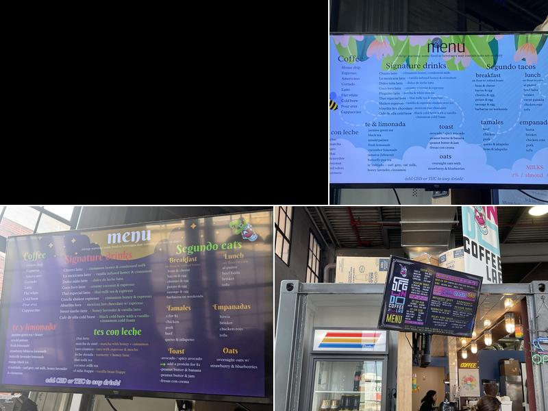 Segundo Coffee Lab Menu