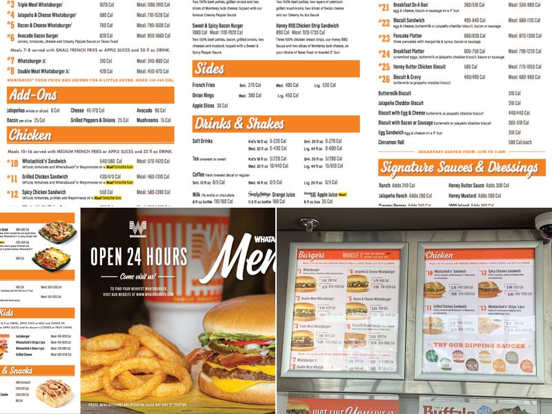 Whataburger Menu