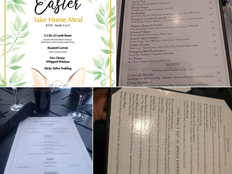 The Chefs Table Houston Menu