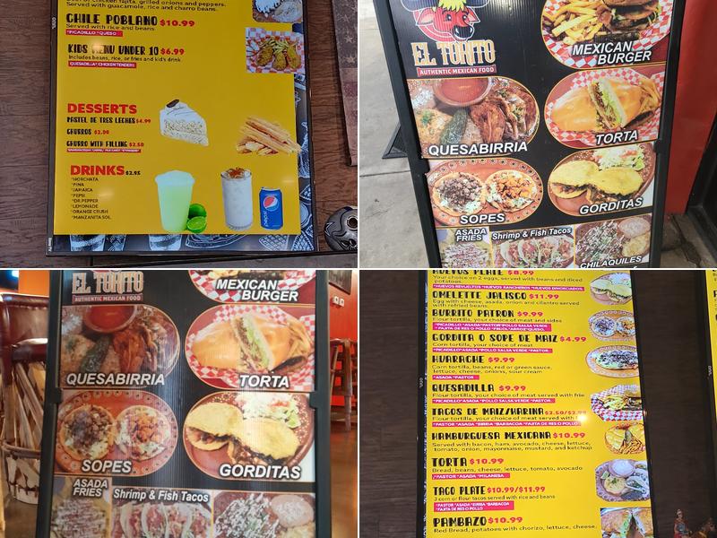 El Torito Authentic Mexican Food Menu