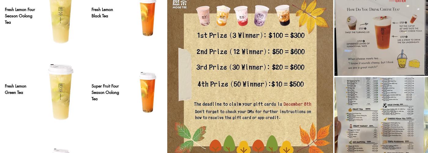 MÖGE TEE Carrollton Menu