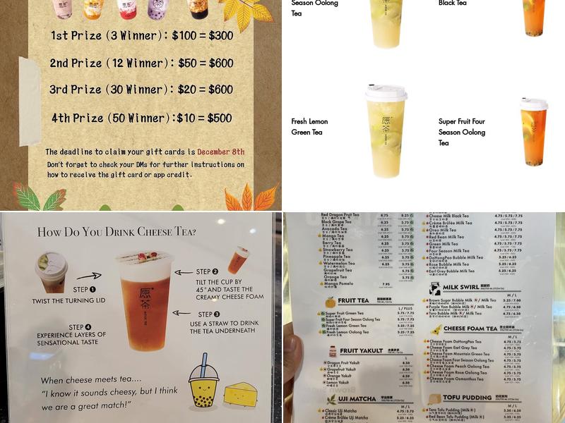 MÖGE TEE Carrollton Menu