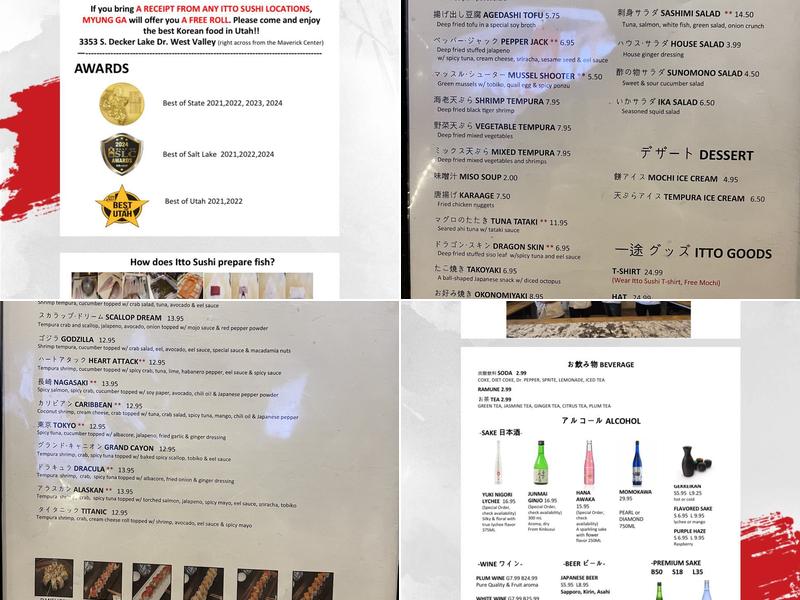 Itto Sushi South Jordan Menu