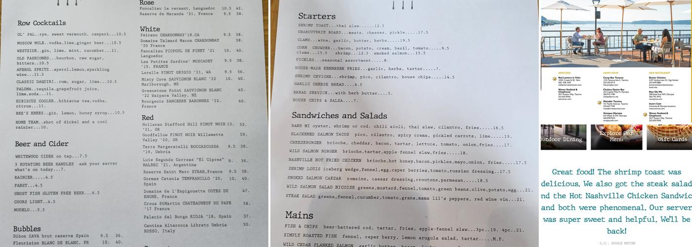 Row Menu
