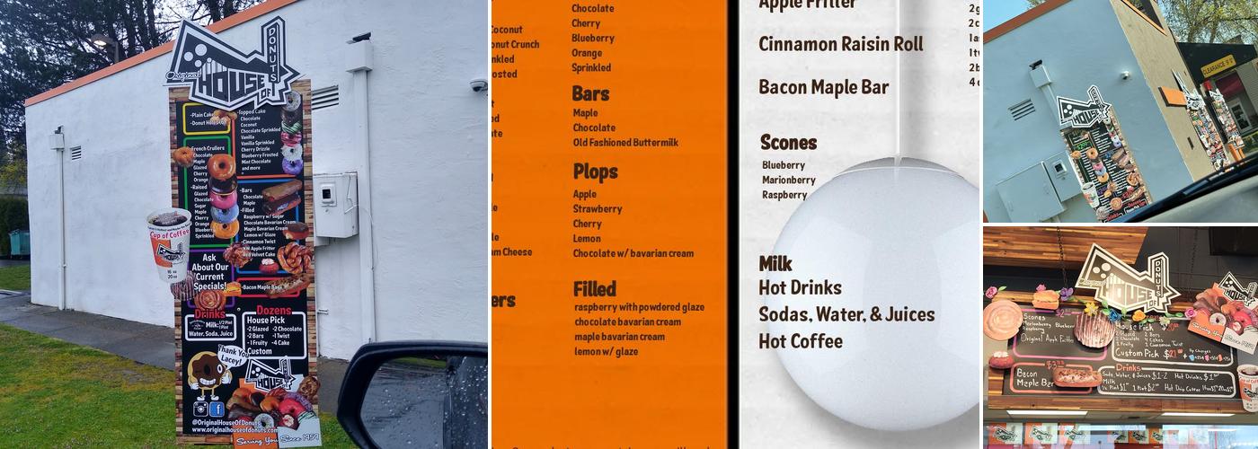 Original House of Donuts Lacey Menu