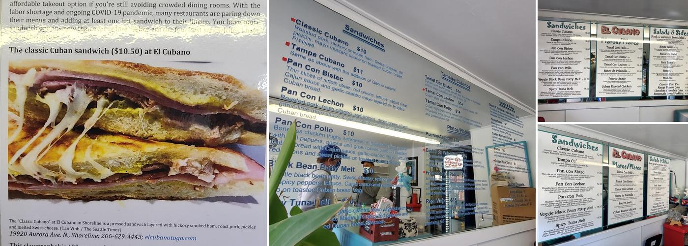 El Cubano To Go Menu