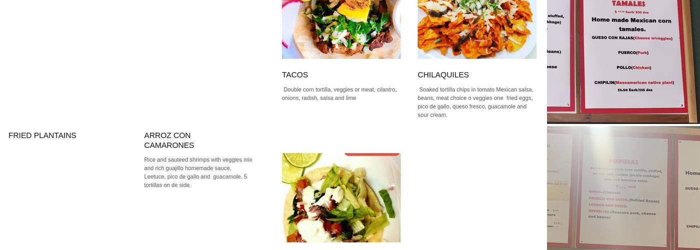 Sophie's Tacos Menu