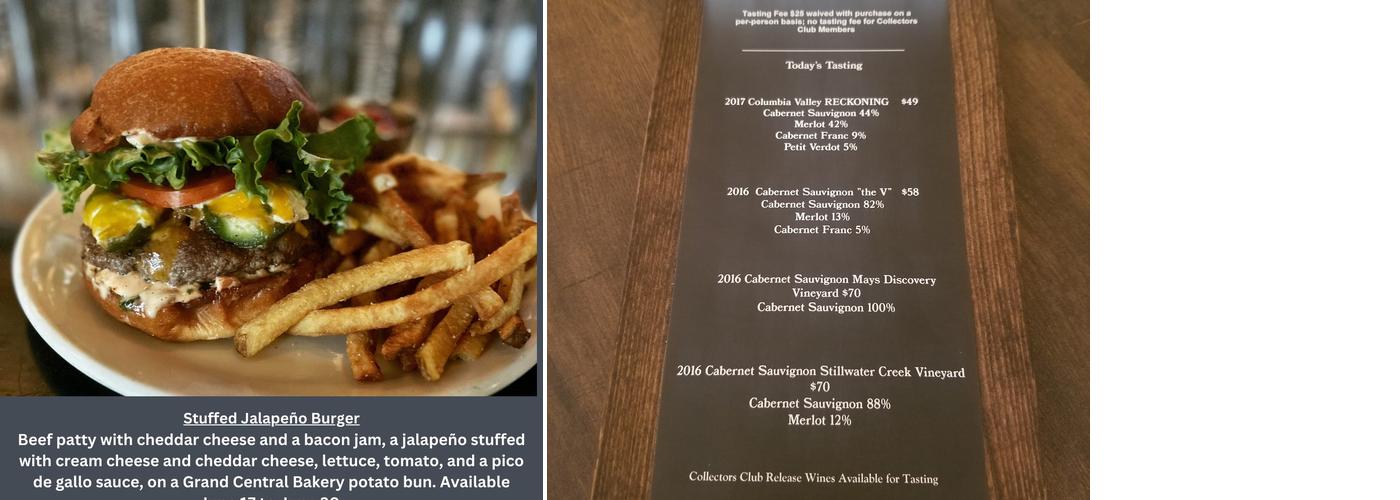 Adams Bench Winery Menu