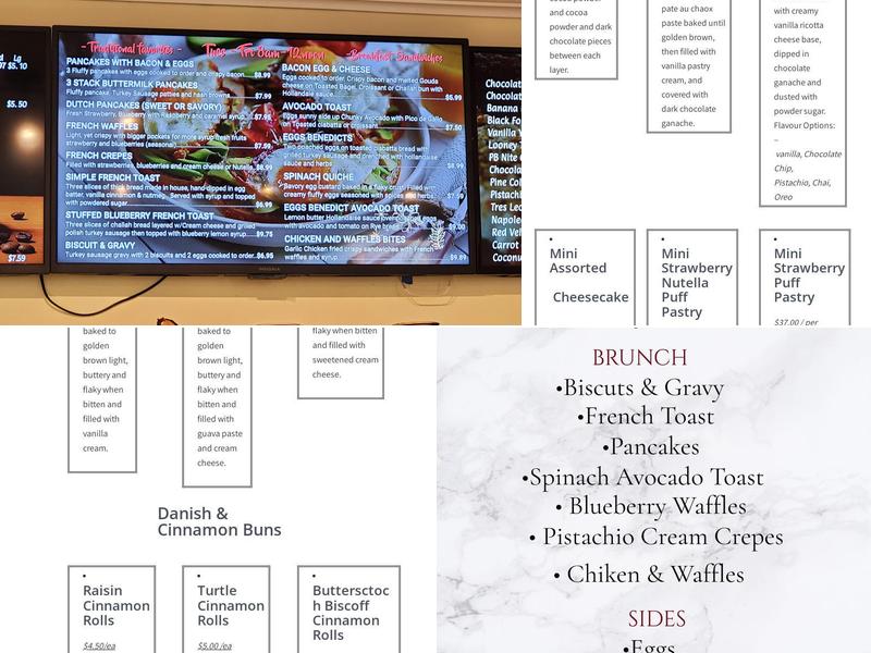 Four Palates Gelato & Bakery Menu