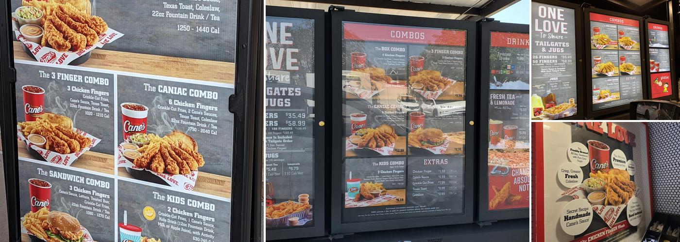 Raising Cane's Chicken Fingers Menu