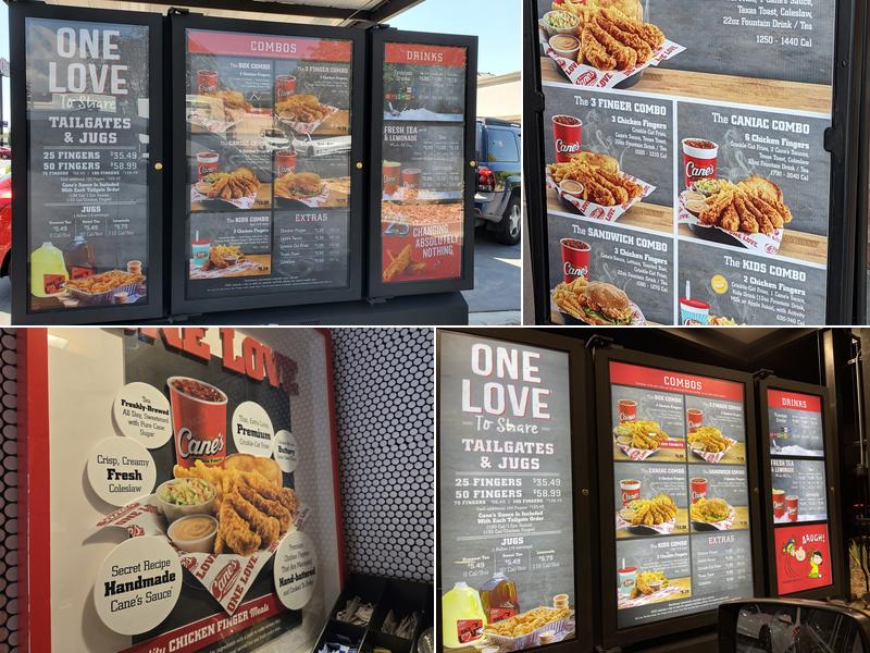 Raising Cane's Chicken Fingers Menu