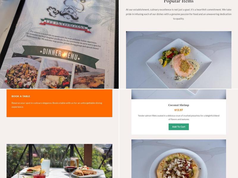 L'Gusto Cucina Italiana Menu