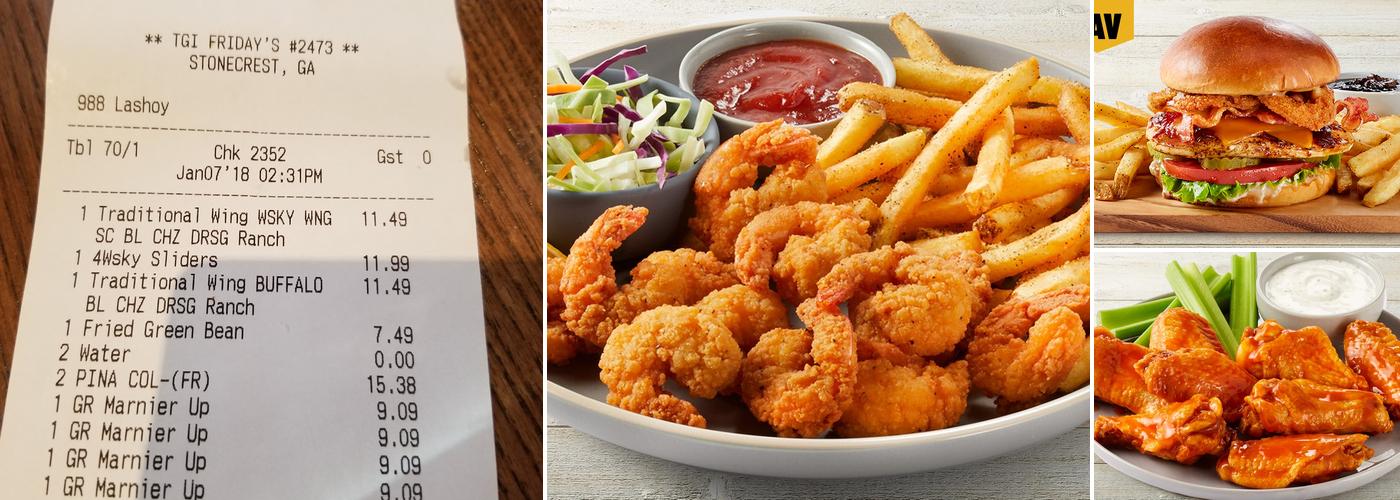 TGI Fridays Menu